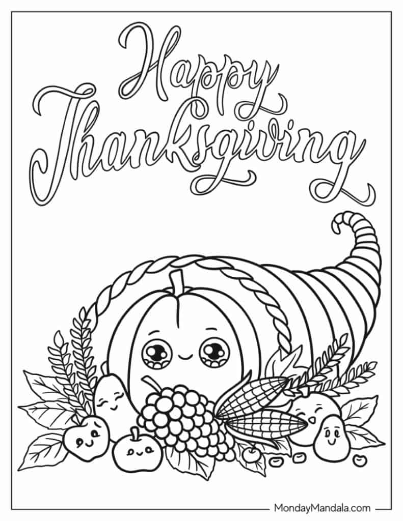 67 thanksgiving coloring pages (free pdf printables)